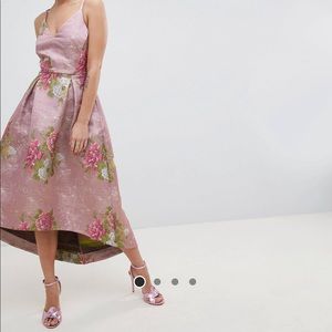 ASOS Floral Jacquard Midi